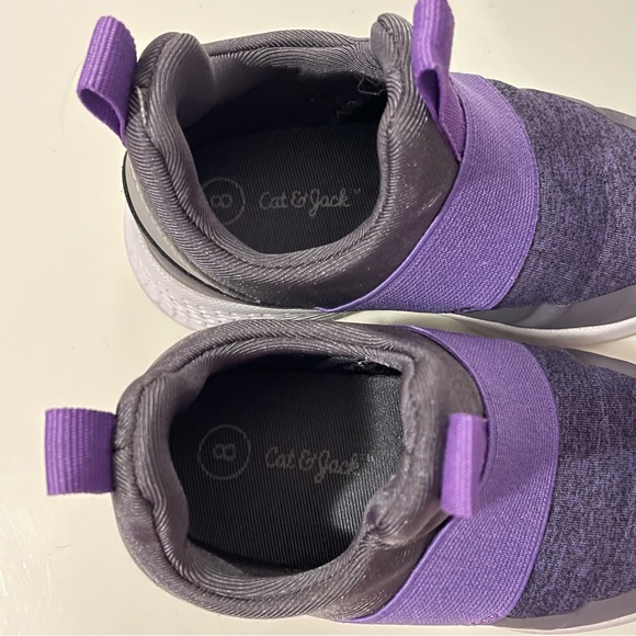 Cat & Jack Purple & Gray Toddler size 8 sneakers - Picture 4 of 5